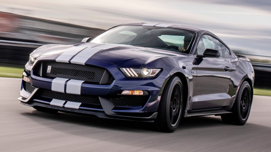 Ford Mustang Shelby 2019 голубая